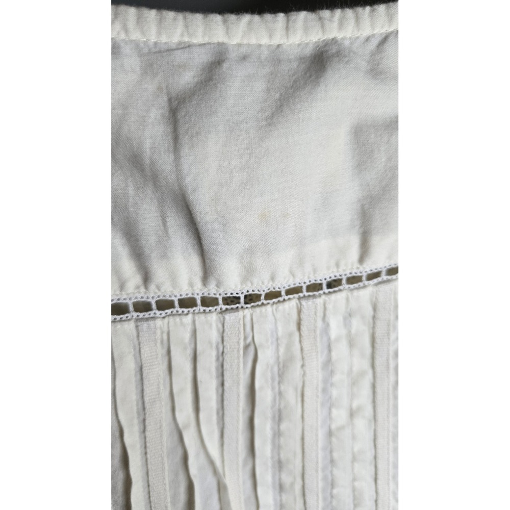 Meadow Rue Anthropologie Ivory Pintuck Lace Boho Blouse Size 6 Cotton - Picture 8 of 10